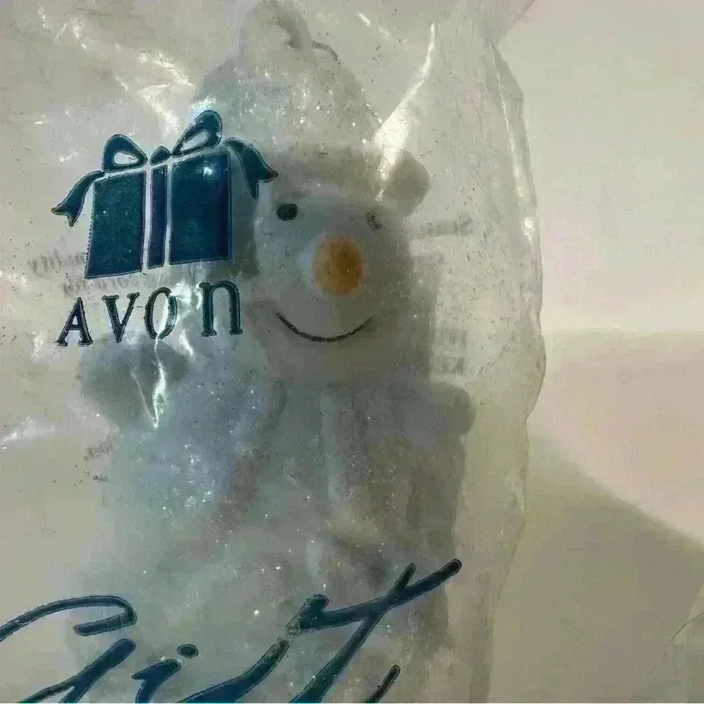 2 AVON 1996 Winter Frolic Ornaments - Teddy &‎ Snowman ( NEW )